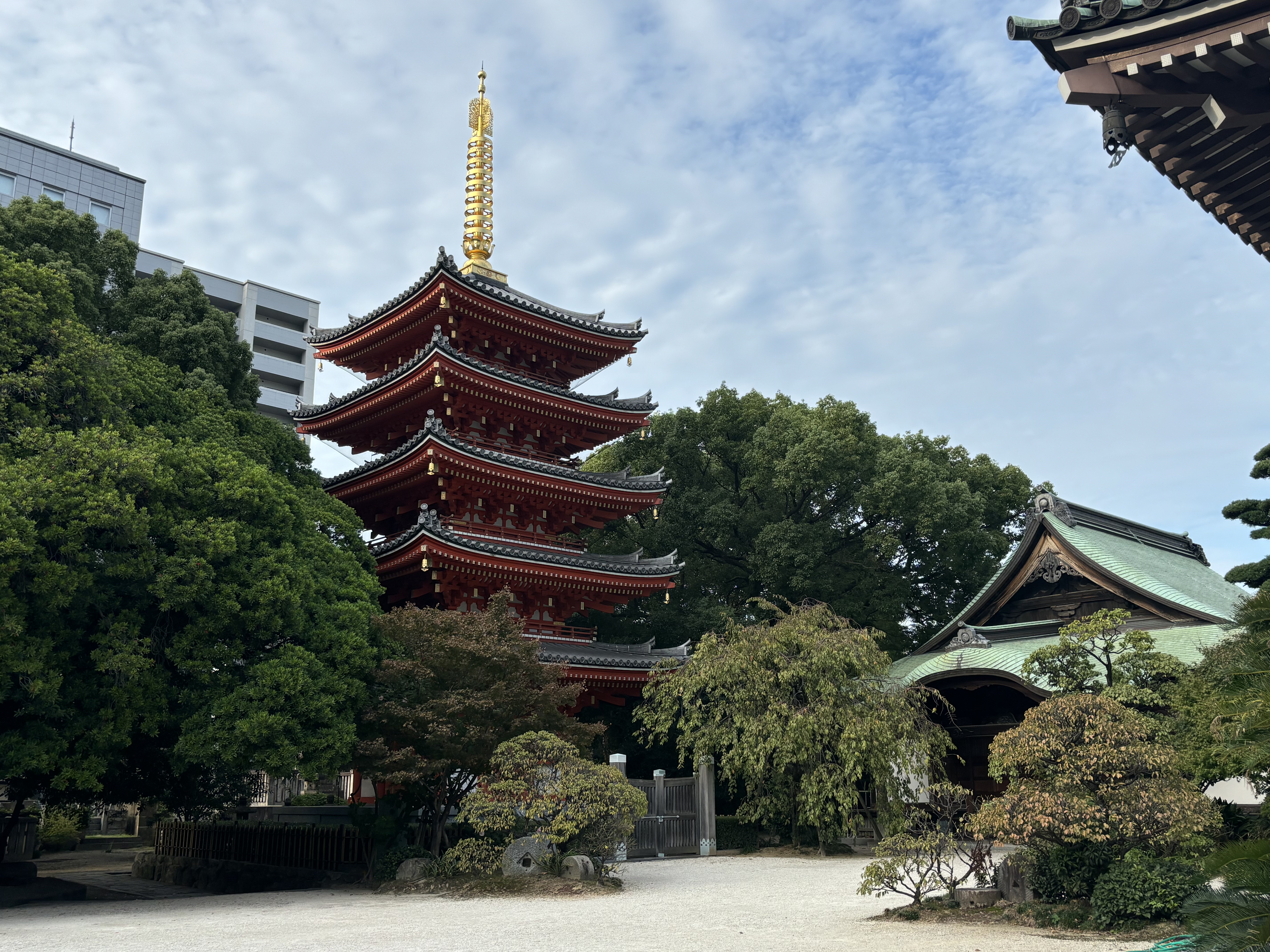 Five-story pagoda at Japanese temple