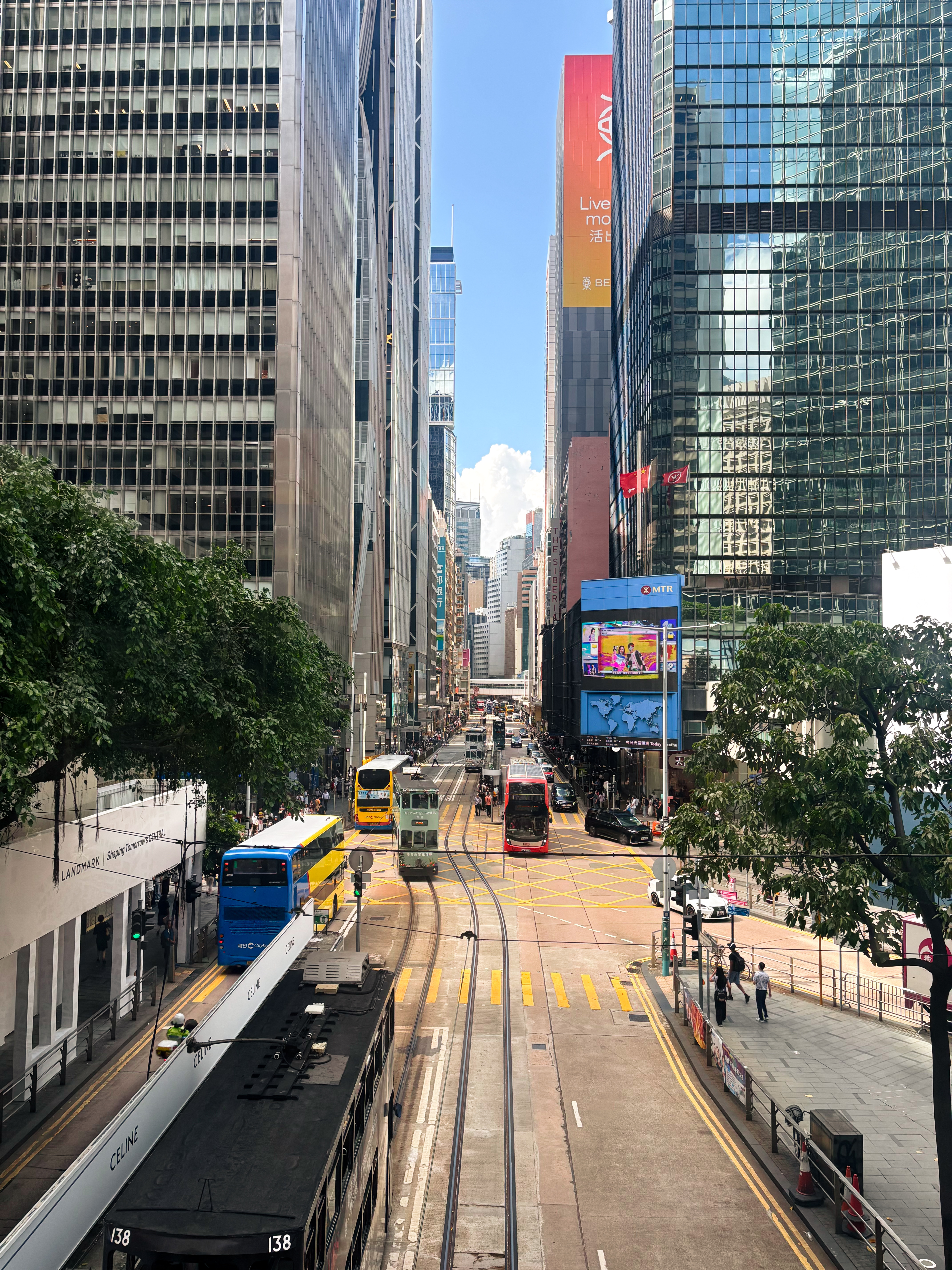Hong Kong street with trams